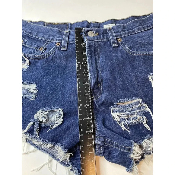 Vintage Levi’s 515 Cut Off Shorts 3” Dark Blue Wash Women’s Size 10 Made In USA - Picture 4 of 7